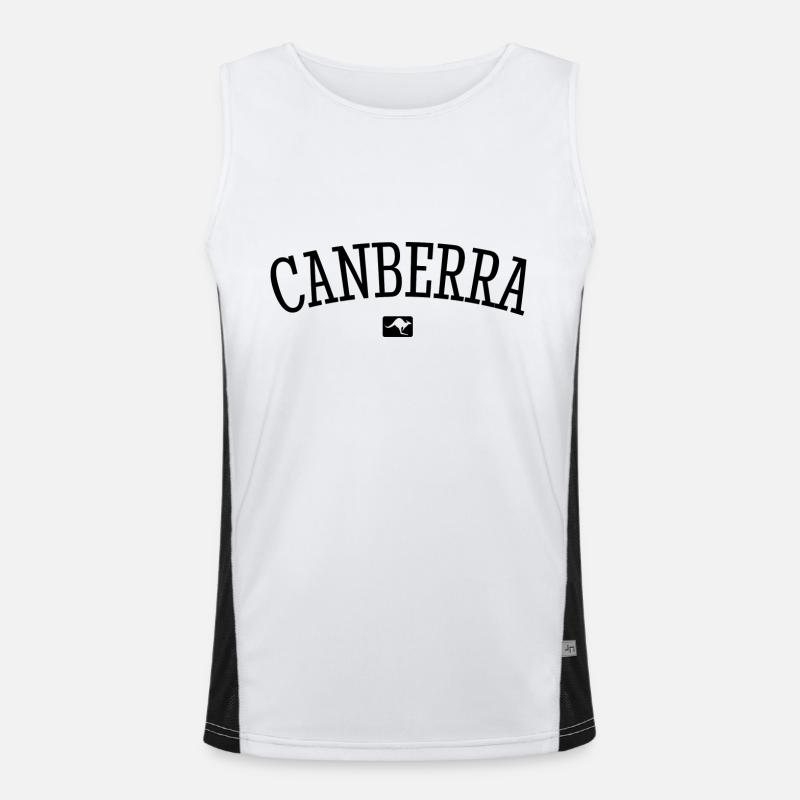 Canberra Australia Down Under Känguru Koala Funktionelles Kontrast-Tank Top für Männer 