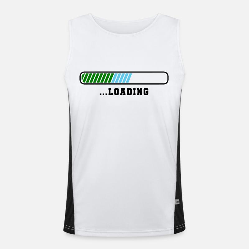Loading - Men's Functional Contrast Tank Top  - white/black