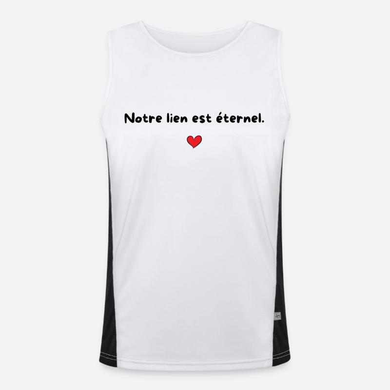 Notre lien est éternel - idée cadeau couple Débardeur respirant contrasté Homme 