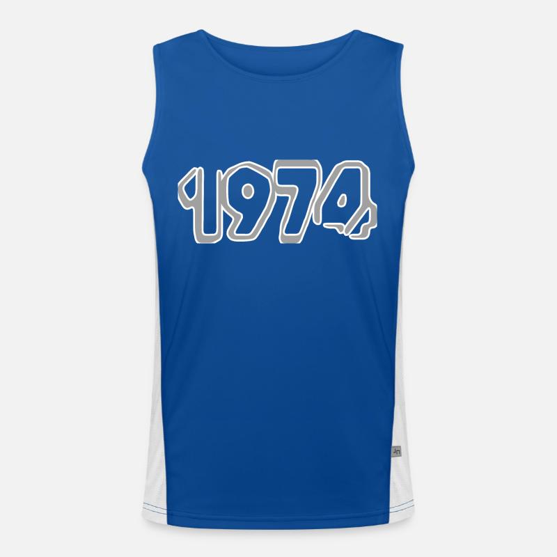 Geboren 1974 Funktionelles Kontrast-Tank Top für Männer 