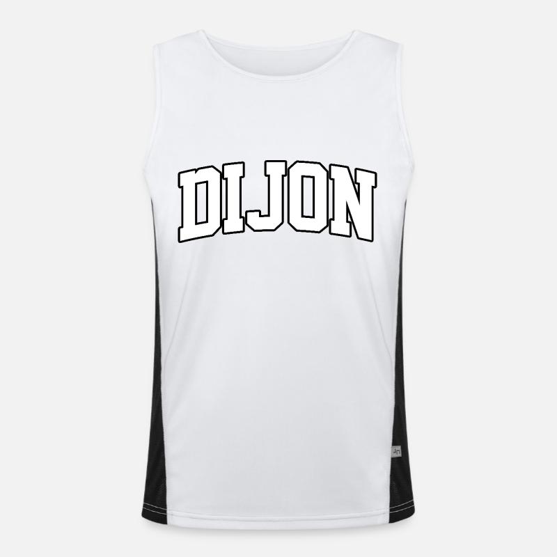 Dijon logo: Collegiate design with authentic style Men's Functional Contrast Tank Top 