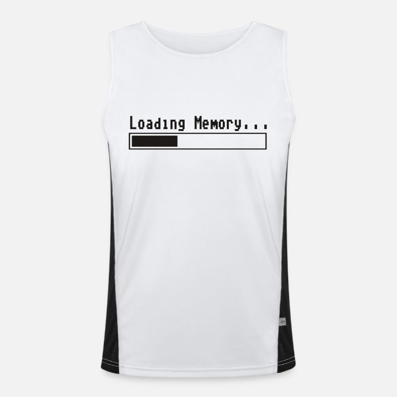 Loading Memory... - Men's Functional Contrast Tank Top  - white/black