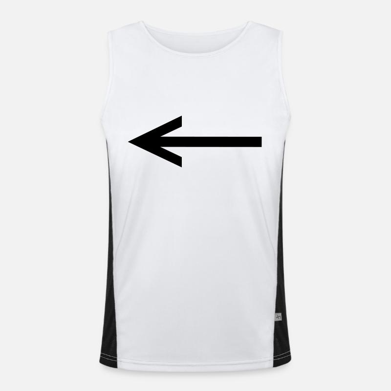 arrow - Men's Functional Contrast Tank Top  - white/black