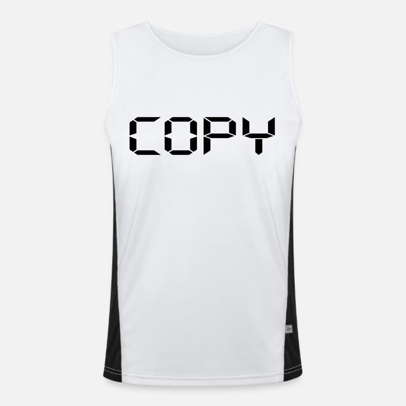 Copy - Copy and Paste - Men's Functional Contrast Tank Top  - white/black