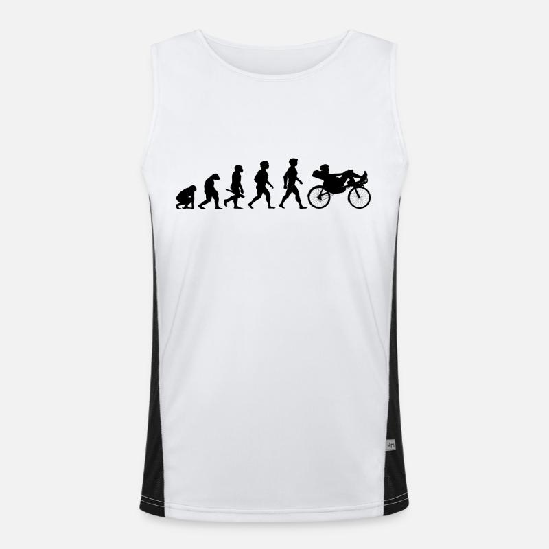 Evolution recumbent recumbent bike bicycle cycling Men's Functional Contrast Tank Top 