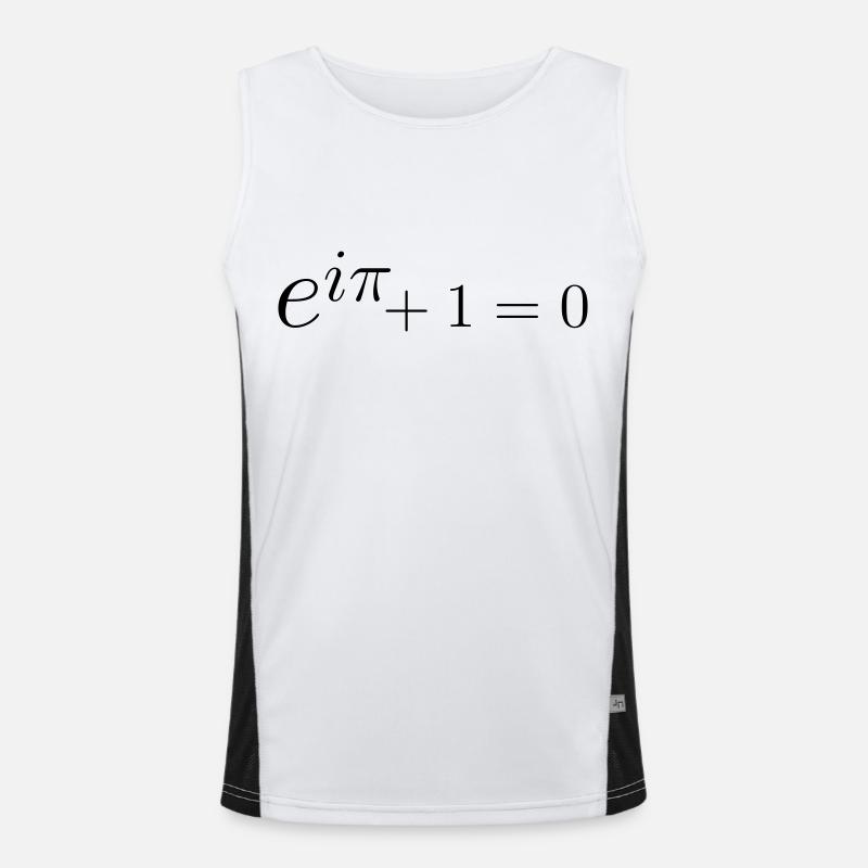 Euler formula - Men's Functional Contrast Tank Top  - white/black
