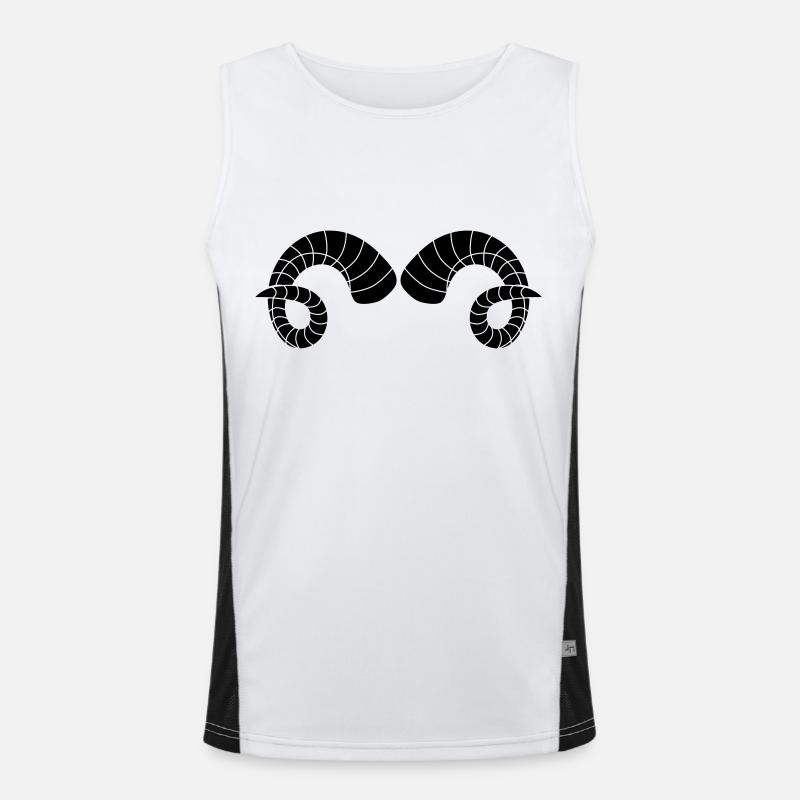 Hörner Funktionelles Kontrast-Tank Top für Männer 