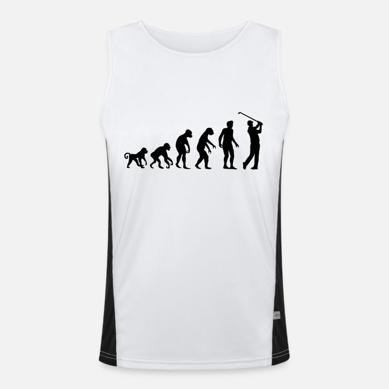 golf_evolution - Men's Functional Contrast Tank Top  - white/black