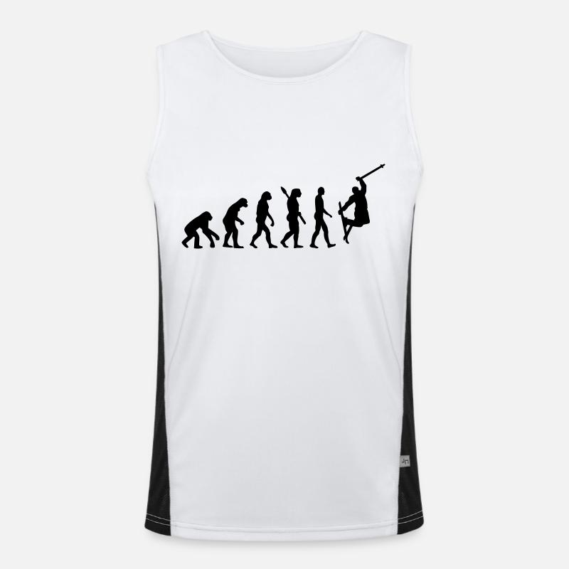 Evolution Ski - Men's Functional Contrast Tank Top  - white/black