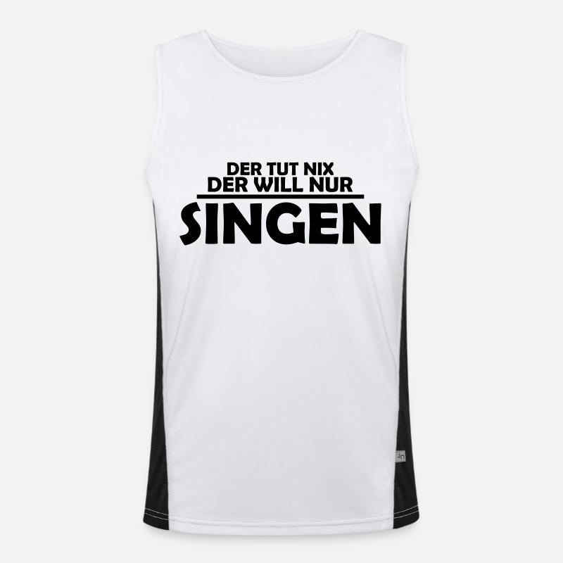 singen Funktionelles Kontrast-Tank Top für Männer 