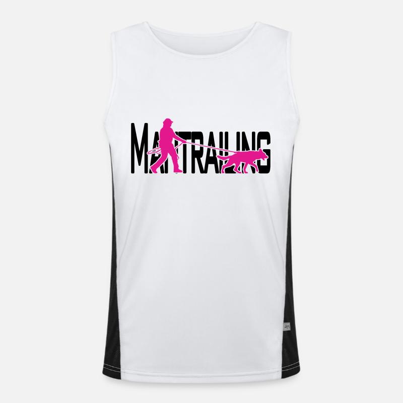 Mantrailing Pink/Schwarz Funktionelles Kontrast-Tank Top für Männer 