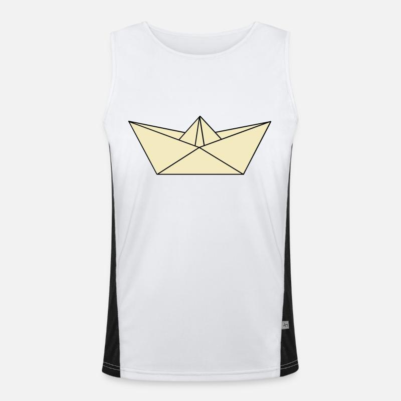 Papierschiffchen Funktionelles Kontrast-Tank Top für Männer 