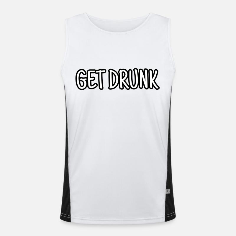 Get drunk Men's Functional Contrast Tank Top 