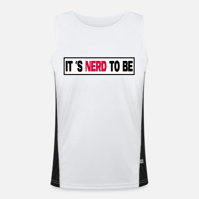 nerd administrator IT department computerfreak Men's Functional Contrast Tank Top 