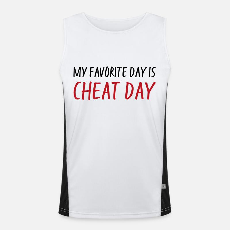 Cheat Day Funktionelles Kontrast-Tank Top für Männer 