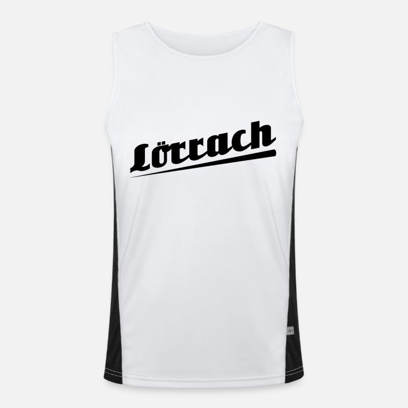 Lörrach - Textdesign mit Stadtnamen Funktionelles Kontrast-Tank Top für Männer 