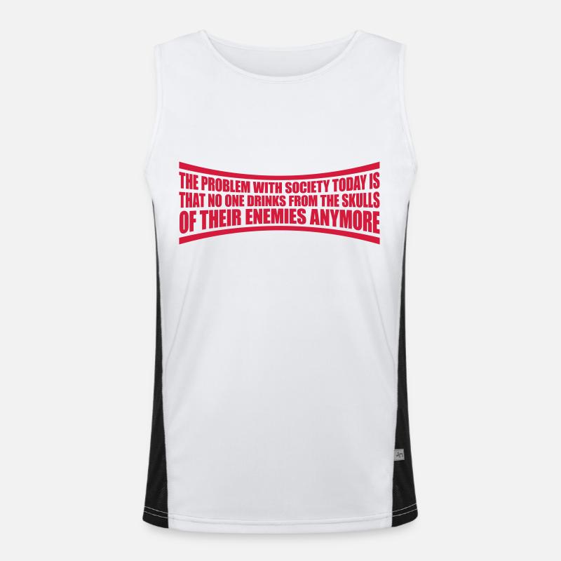 drinks from enemies skulls Men's Functional Contrast Tank Top 