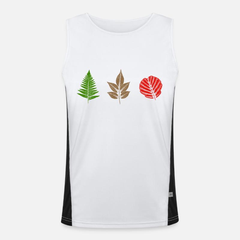 Conception des feuilles Débardeur respirant contrasté Homme 