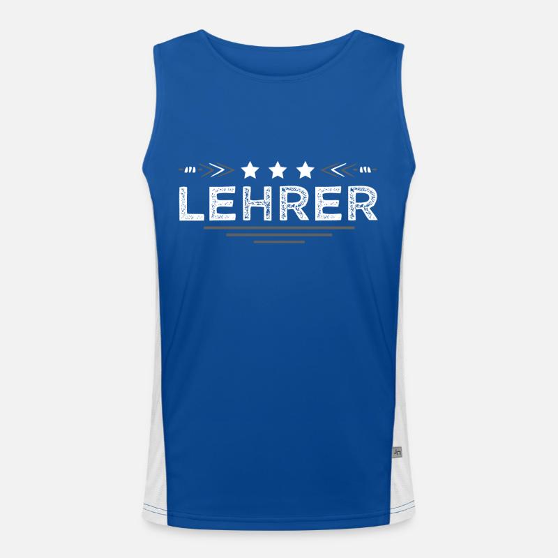 Lehrer Beruf Funktionelles Kontrast-Tank Top für Männer 
