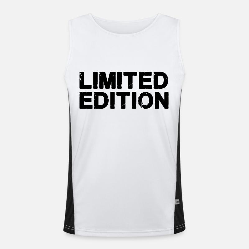 Limited Edition - Men's Functional Contrast Tank Top  - white/black
