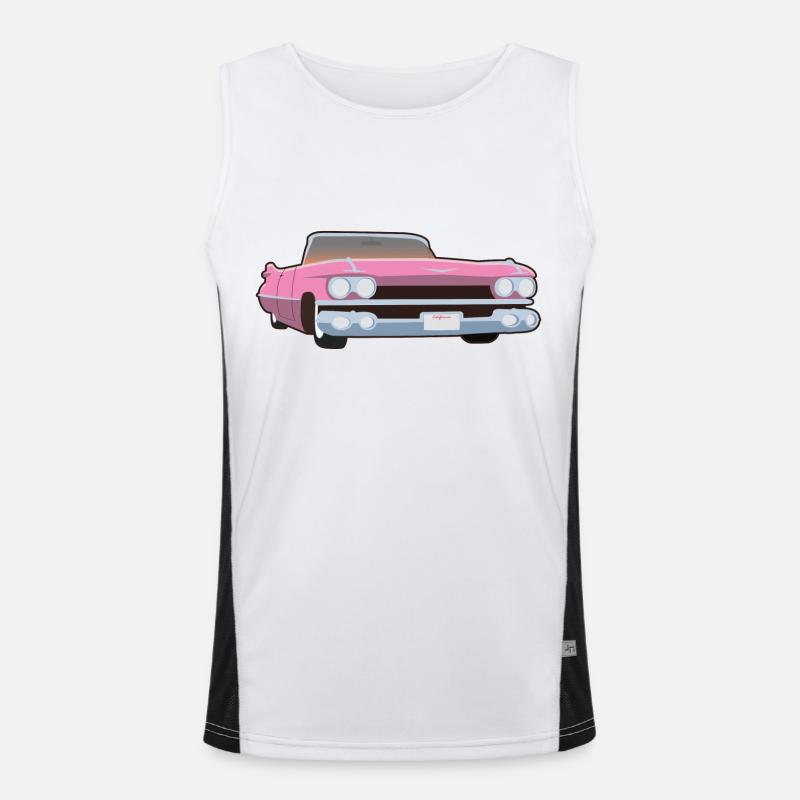 Cadilac Rose vif Débardeur respirant contrasté Homme 