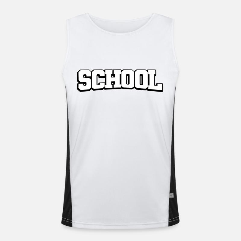 School - Das Schule Design im Highschool Design Funktionelles Kontrast-Tank Top für Männer 