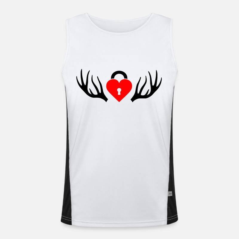 Cuckold - Men's Functional Contrast Tank Top  - white/black