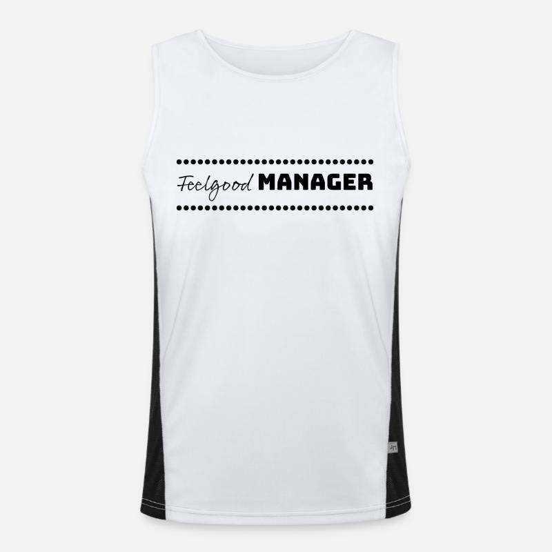 Design Feelgood Manager points noirs Débardeur respirant contrasté Homme 