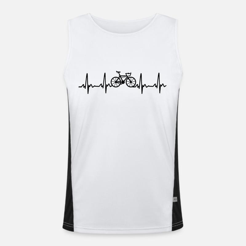 Bicycle Heartbeat Pulse Pulse ECG Débardeur respirant contrasté Homme 