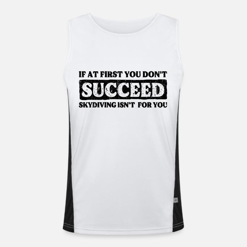 Skydiving Fail? Not Your Thing! Epic Design Men's Functional Contrast Tank Top 