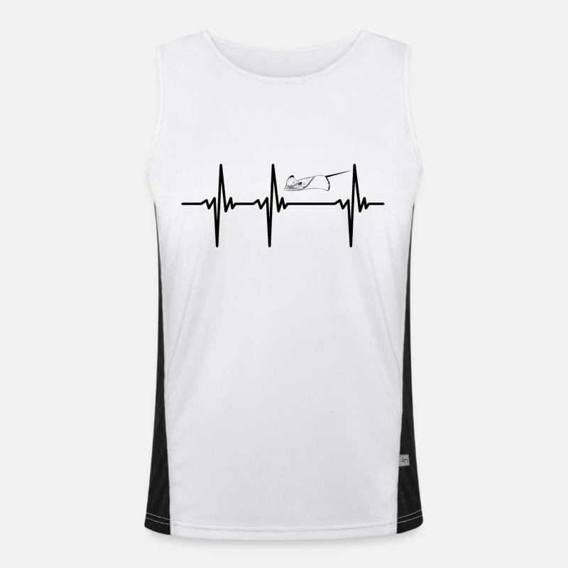 Heartbeat for Ray Fish Men's Functional Contrast Tank Top 