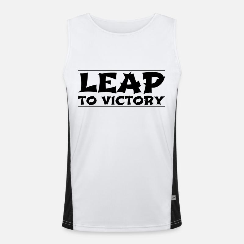 present idea birthday present risk-taking - Men's Functional Contrast Tank Top  - white/black
