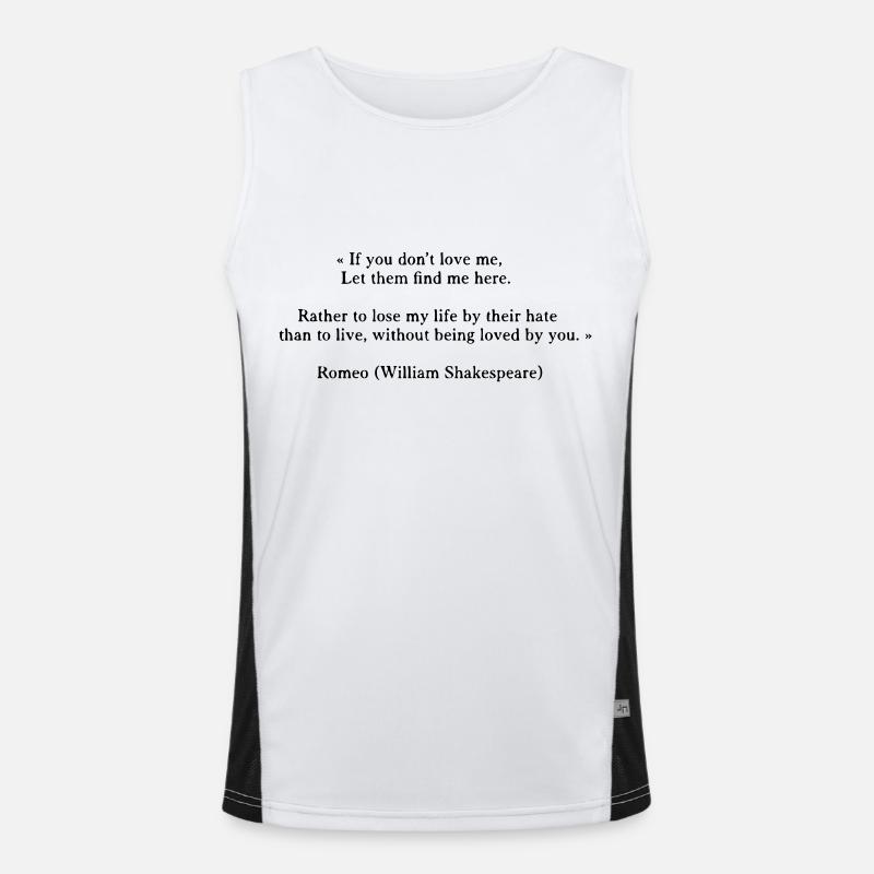 Romeo (Zitat) Funktionelles Kontrast-Tank Top für Männer 