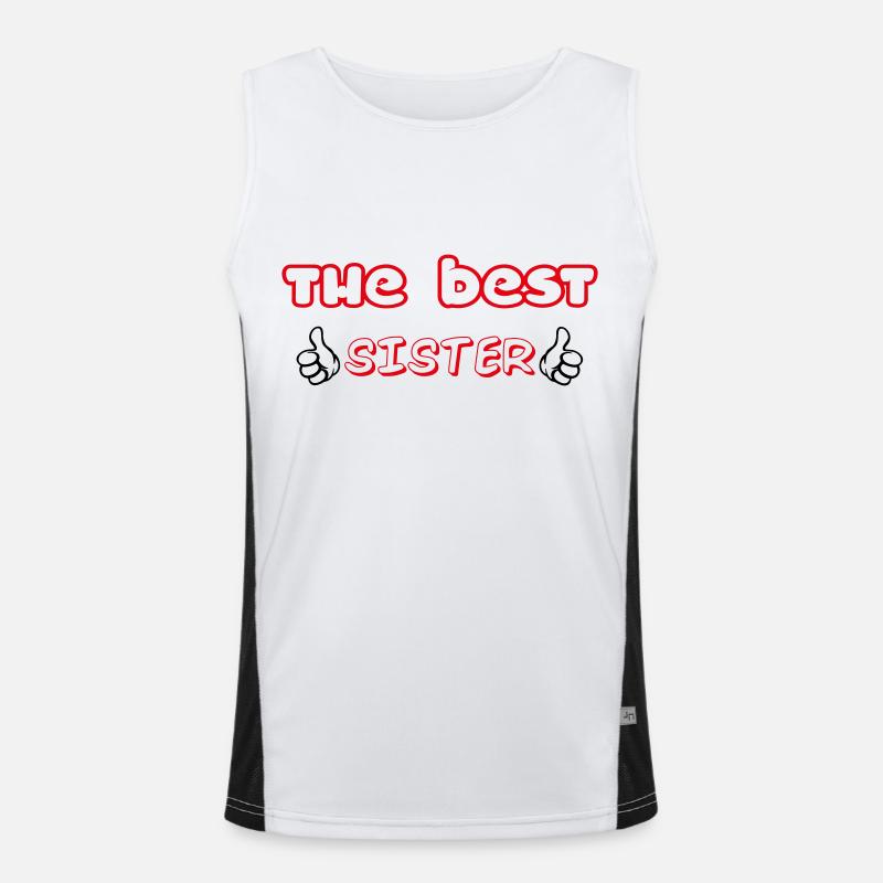 DIE BESTE SCHWESTER Funktionelles Kontrast-Tank Top für Männer 