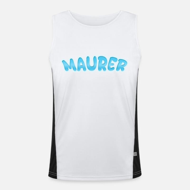 Gift for bricklayer - Men's Functional Contrast Tank Top  - white/black