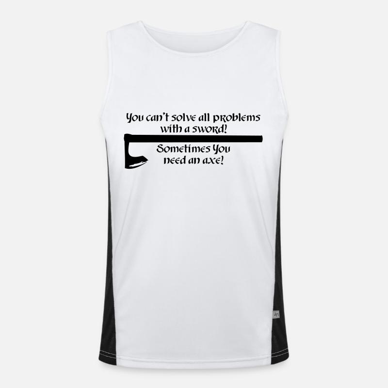 Sometimes You need an Axe Funktionelles Kontrast-Tank Top für Männer 