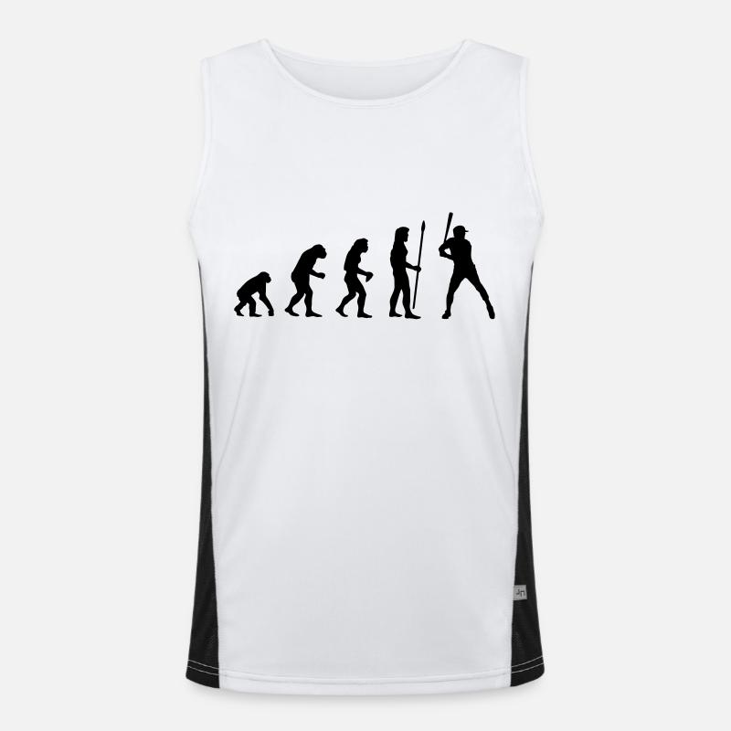 evolution_baseball1 - Men's Functional Contrast Tank Top  - white/black