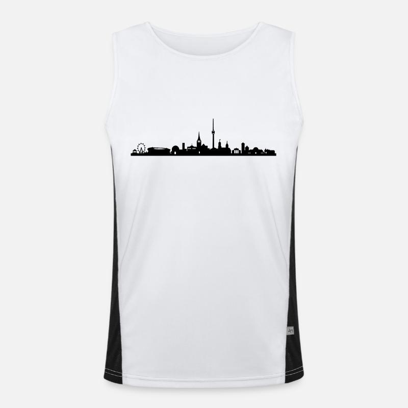 skyline stuttgart Débardeur respirant contrasté Homme 