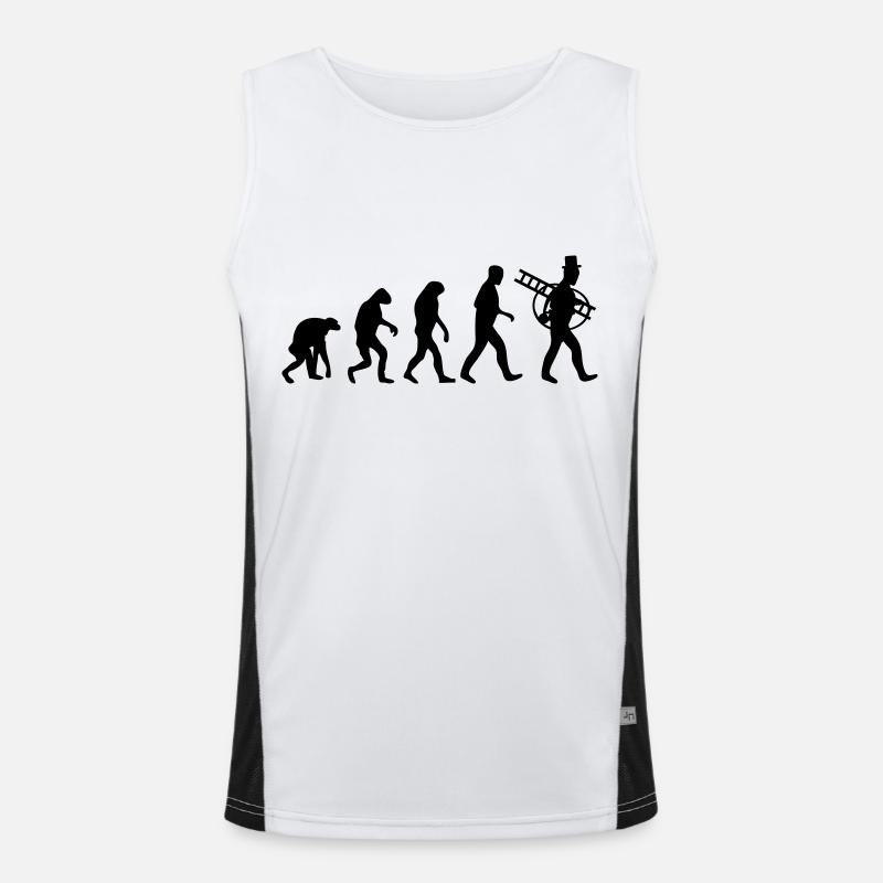chimney sweeper evolution - Men's Functional Contrast Tank Top  - white/black