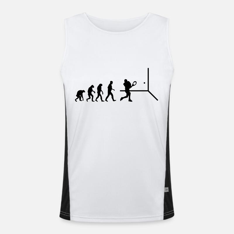 squash evolution - Men's Functional Contrast Tank Top  - white/black