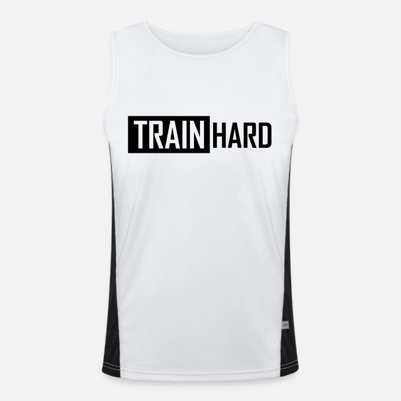 train hard Men's Functional Contrast Tank Top 