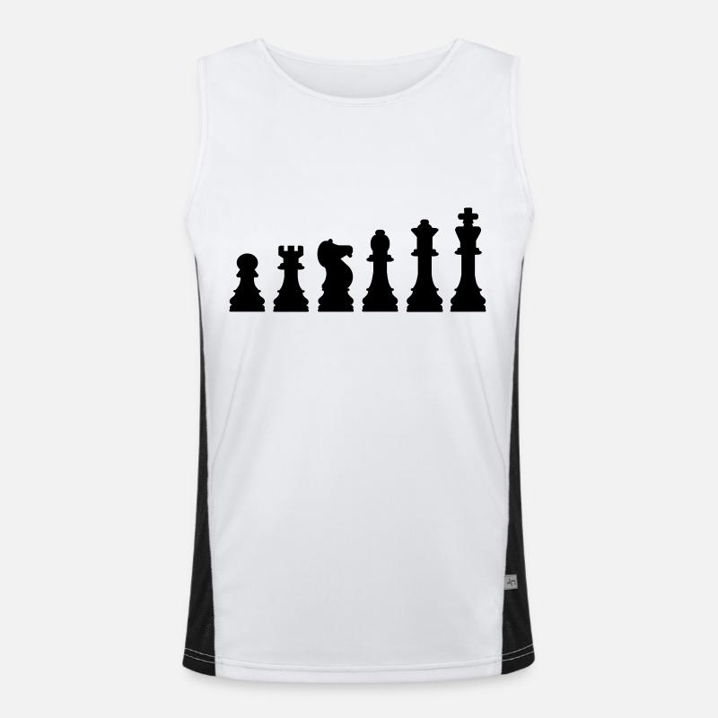 Chess - Men's Functional Contrast Tank Top  - white/black
