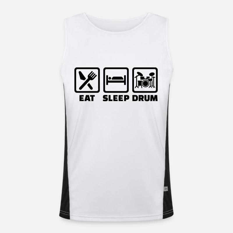 Eat Sleep drum Débardeur respirant contrasté Homme 