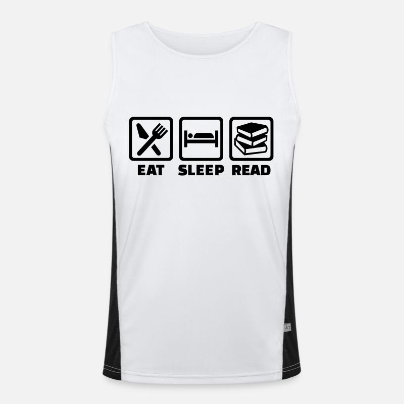 Eat Sleep read Men's Functional Contrast Tank Top 