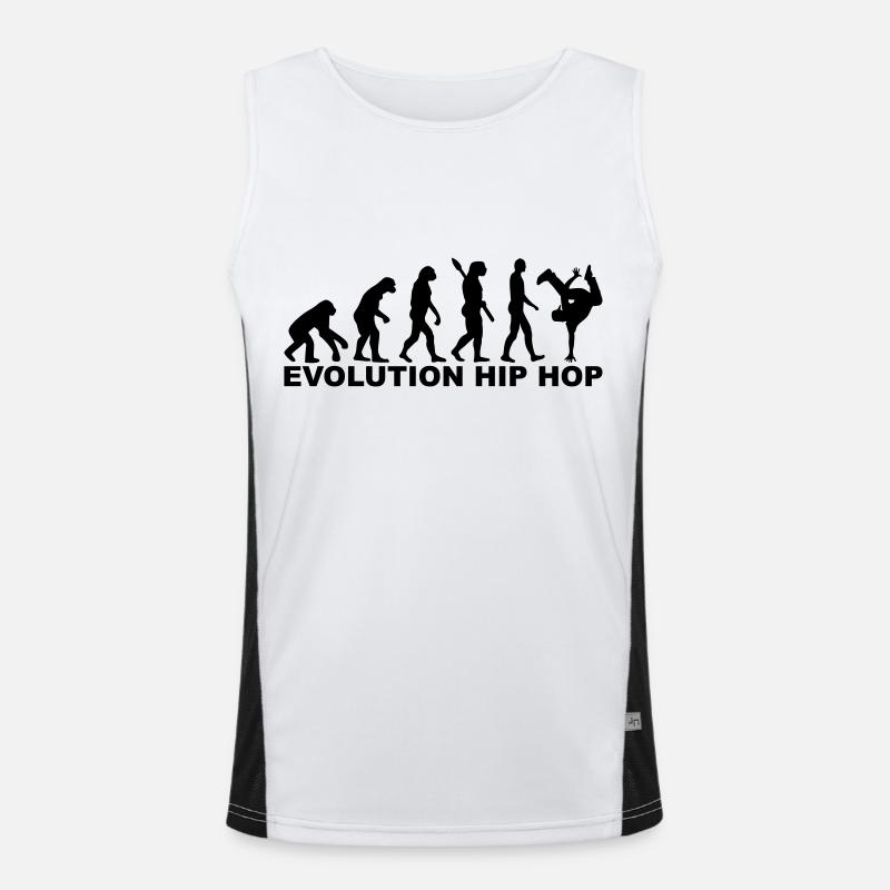 Evolution Hip Hop - Men's Functional Contrast Tank Top  - white/black