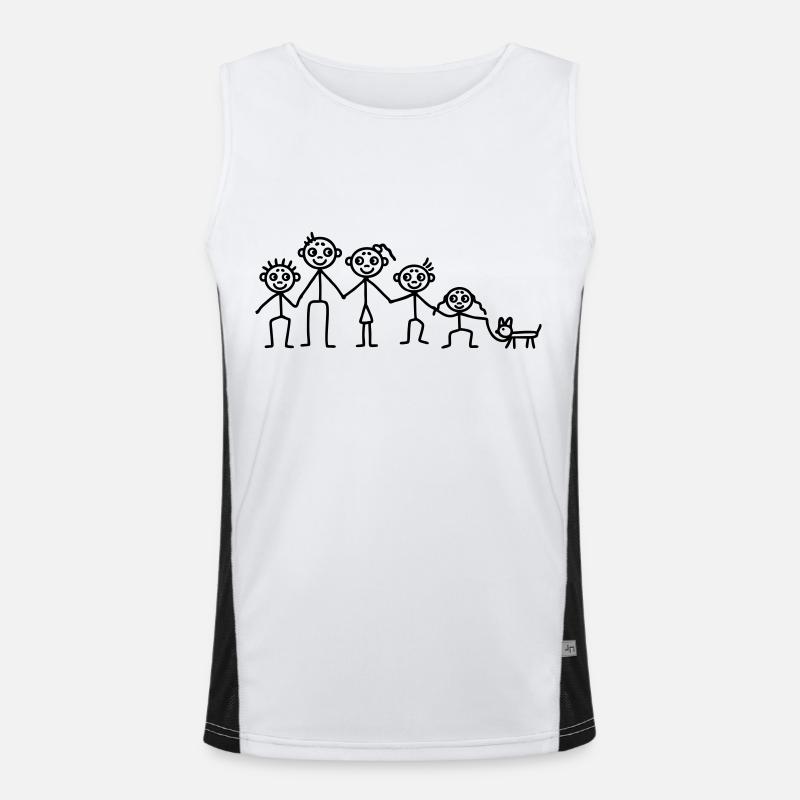 Vater Mutter Kinder Funktionelles Kontrast-Tank Top für Männer 