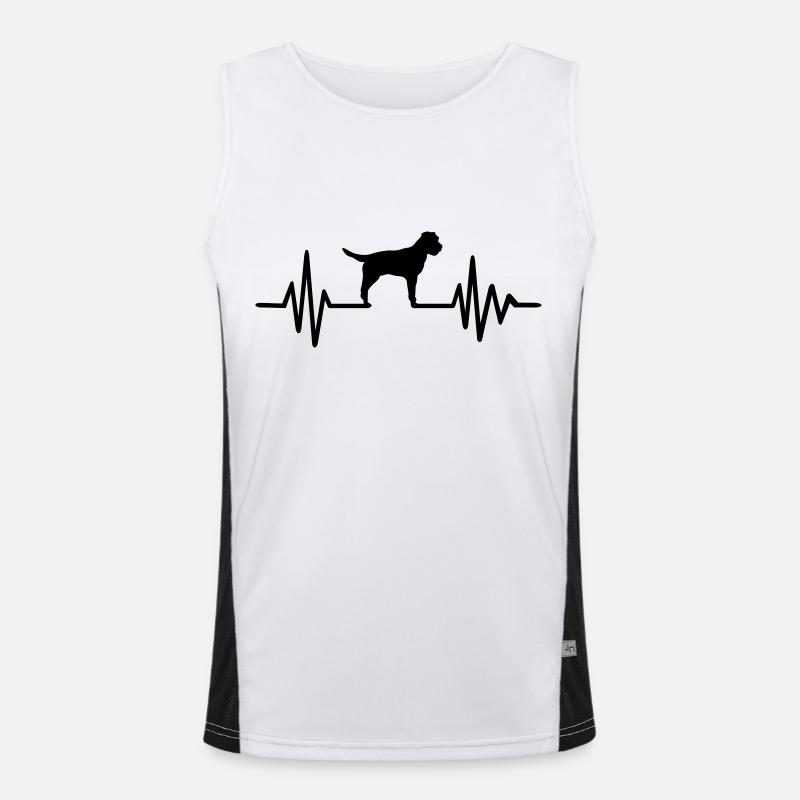 Border Terrier Funktionelles Kontrast-Tank Top für Männer 