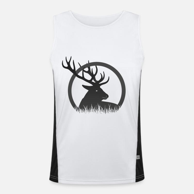 Hirsch Funktionelles Kontrast-Tank Top für Männer 