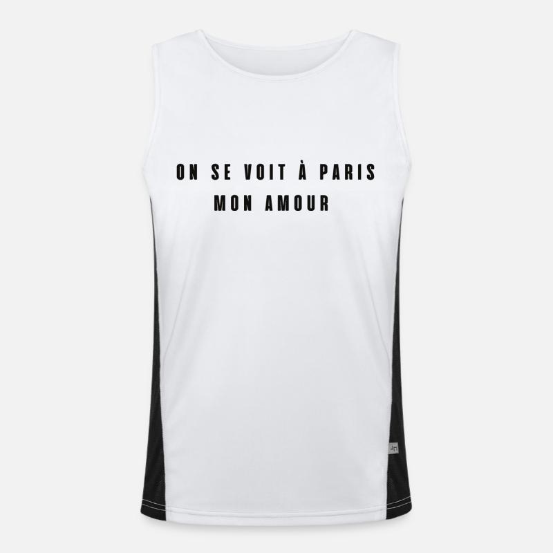 On se voit à Paris mon amour Débardeur respirant contrasté Homme 