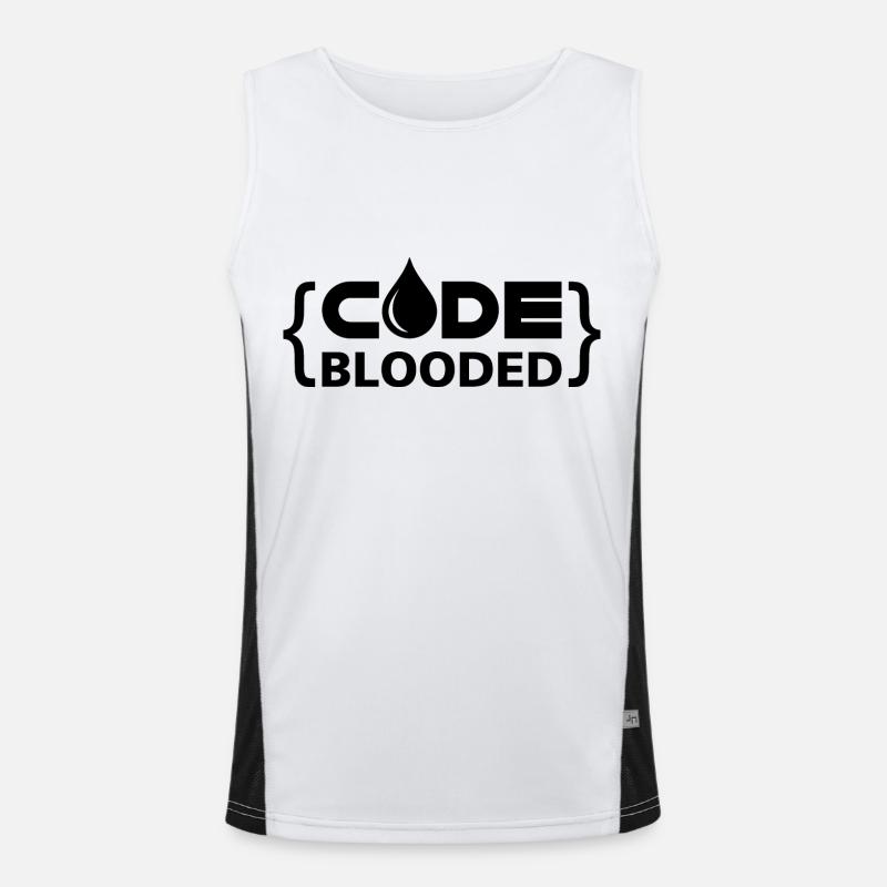 Programming - Men's Functional Contrast Tank Top  - white/black